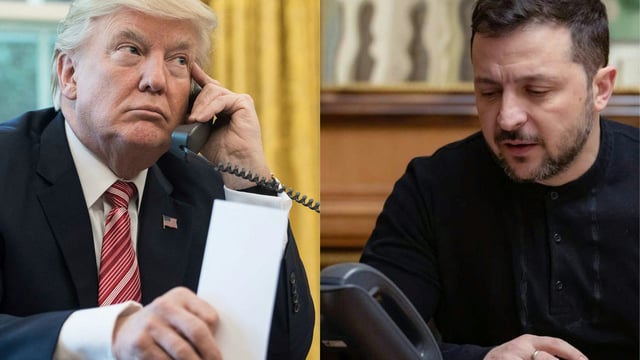 US President Donald Trump and Ukrainian President Volodymyr Zelenskyy have begun their call.