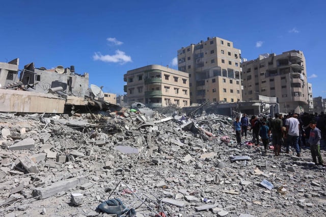 Dieses Wohngebäude in Gaza-Stadt wurde durch einen israelischen Luftschlag zerstört