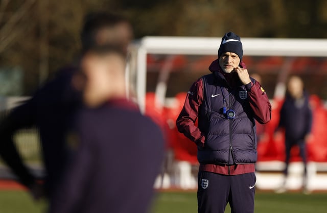 Soccer Football - World Cup - UEFA Qualifiers - England Training - St George's Park, Burton upon Trent, Britain - March 18, 2025 England manager Thomas Tuchel during training Action Images via Reuters/Jason Cairnduff