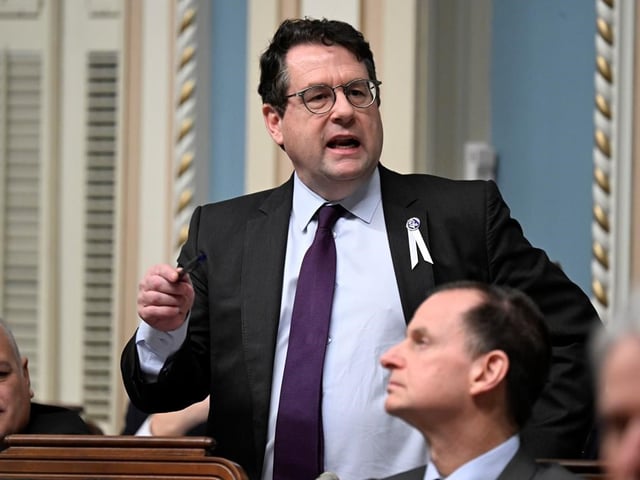 Quebec public school students will be back in the classroom today after an end to labour strife that had some students at home since late November. Quebec Education Minister Bernard Drainville responds to the opposition during question period, Thursday, Nov. 30, 2023, at the legislature in Quebec City. THE CANADIAN PRESS/Jacques Boissinot