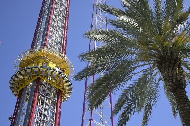 The Orlando Free Fall ride is viewed at the ICON Park entertainment complex, on March 27, 2022, in Orlando, Fla.