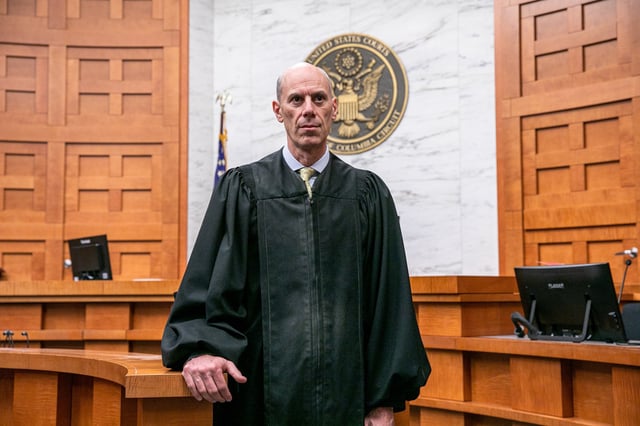 James Boasberg, incoming chief judge of the US District Court, in Washington, DC, US, on Monday, March 13, 2023. Boasberg, who starts a seven-year term as chief judge on March 17, will oversee the court's secret grand jury proceedings, including pending and future legal fights related to Special Counsel Jack Smiths probes of Trump, among other duties.