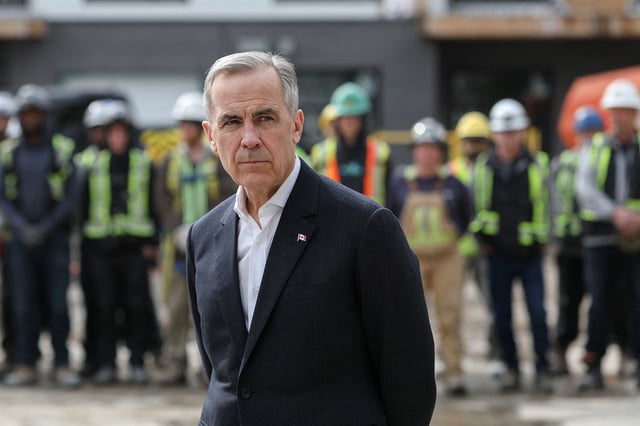 Canada’s Prime Minister Mark Carney in Edmonton, Alberta on March 20.