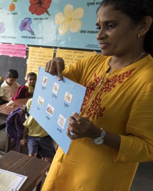 Mumbai, India - September 18, 2019: Holy Cross High school as a academic year begins for school under the Maharashtra International Education Board ( MIEB ) at Kurla in Mumbai, India, on Wednesday, September 18, 2019. (Photo by Satish Bate/Hindustan Times) (Satish Bate/HT Photo)