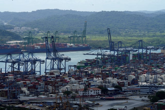 A view of the Balboa Port is pictured after Hong Kong's CK Hutchison agreed to sell its interests in a key Panama Canal port operator to a BlackRock Inc-backed consortium, amid pressure from U.S. President Donald Trump to curb China's influence in the region, Panama City, Panama, March 4, 2025. REUTERS/Enea Lebrun/File Photo