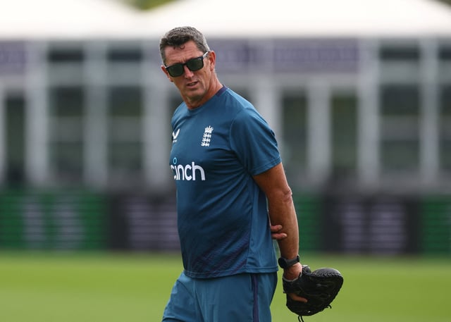 Cricket - Women's T20 International - England v Sri Lanka Practice Sessions - The 1st Central County Ground Hove, Hove, Britain - August 30, 2023 England coach Jon Lewis during training Action Images via Reuters/Matthew Childs/File Photo
