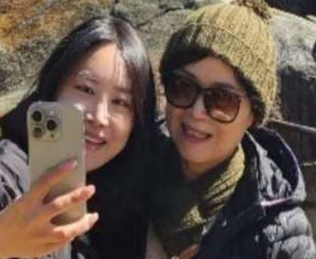 A photo from a missing person flyer for Jiyeon Lee, 33, Taehee Kim, 59, and Junghee Kim, 54.