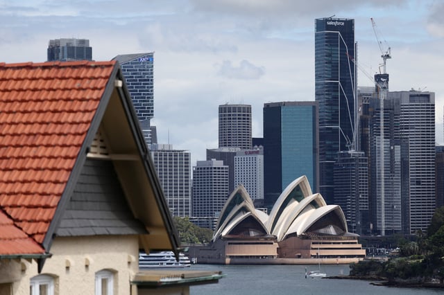 A view of the Sydney Opera House and Central Business District (CBD) skyline in Sydney, Australia, March 12, 2025. REUTERS/Hollie Adams/File Photo