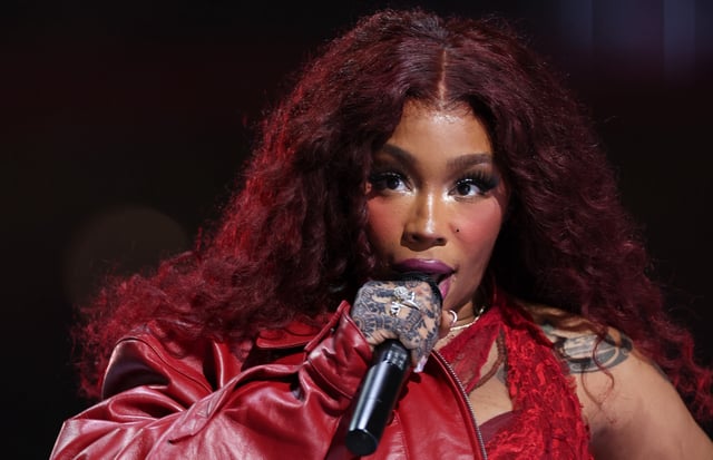 SZA performs on stage during Apple Music Super Bowl LIX Halftime Show at Caesars Superdome on February 09, 2025 in New Orleans, Louisiana.