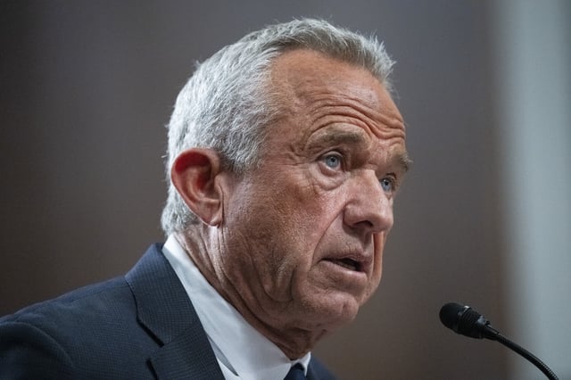 Robert F. Kennedy Jr., President Trump&#39;s Nominee for Secretary of Health and Human Services, testifies during a Senate Finance Committee confirmation hearing for his nomination, at the U.S. Capitol, in Washington, D.C., on Wednesday, January 29, 2025.