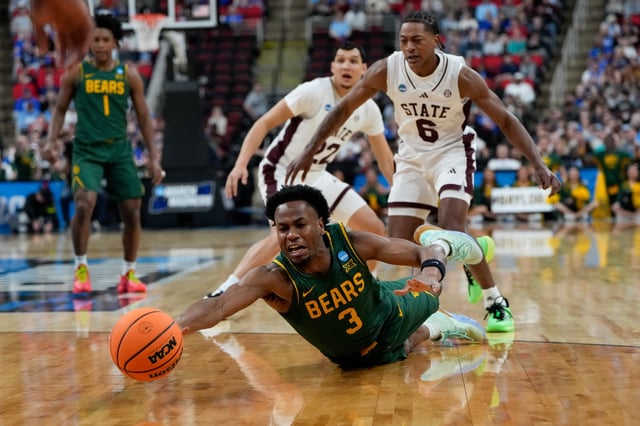 Jeremy Roach, who played four seasons at Duke before transferring to Baylor, says of playing the Blue Devils in Sunday's NCAA Tournament game: "Not trying to make anything bigger than what it is, it’s just another basketball game."