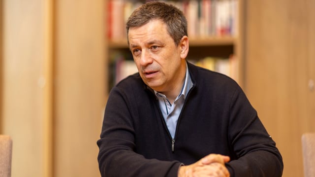 Luc Rémont répond aux questions du Figaro, dimanche, à Paris, deux jours après avoir été remercié par l’État.