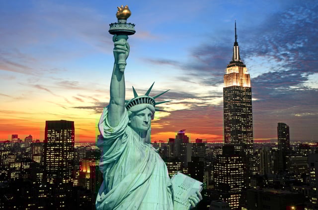 La statue de la Liberté à New York.