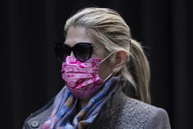 Nadine Menendez, wife of former U.S. Sen. Bob Menendez, leaves Manhattan federal court, Tuesday, March 18, 2025, in New York. (AP Photo/Yuki Iwamura)