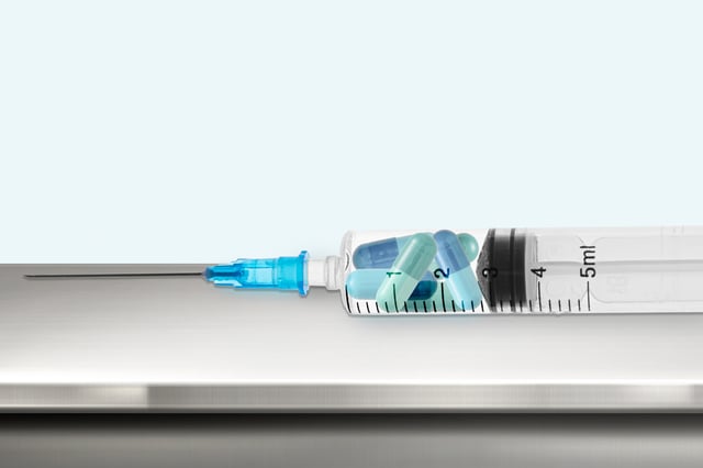 MIT engineers have devised a new way to deliver certain drugs in higher doses with less pain, by injecting them as a suspension of tiny crystals. Once under the skin, the crystals assemble into a drug “depot” that could last for months or years, eliminating the need for frequent drug injections.