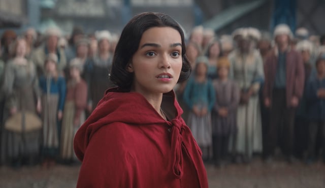 Rachel Zegler as Snow White in red