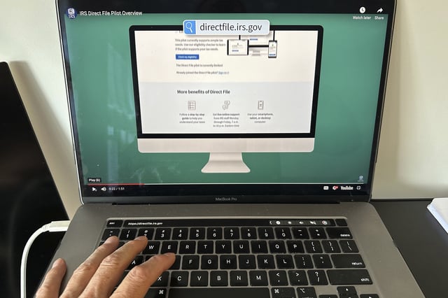 FILE - A page from the Internal Revenue Service website is shown on a laptop on Monday, April1, 2024 in New York. (AP Photo/Peter Morgan, file)