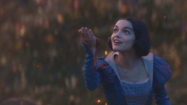This image released by Disney shows Rachel Zegler in a scene from Snow White. (Disney via AP)