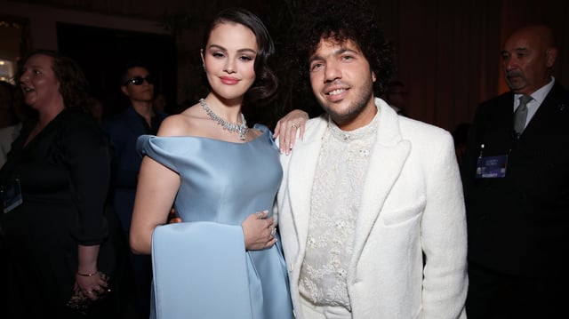 Selena Gomez and Benny Blanco. Photo by Jason Armond / Los Angeles Times via Getty Images