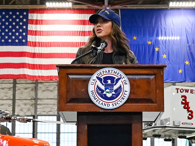 Department of Homeland Security (DHS) Secretary Kristi Noem visits with Coast Guardsmen, flys in an HC-130, and conducts a firefighting simulation at Coast Guard Base Kodiak, in Kodiak, Alaska, March 17, 2025. (DHS photo by Mikaela McGee)