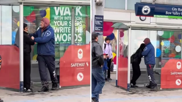 A viral video shows a woman being attacked in Calgary, Canada.