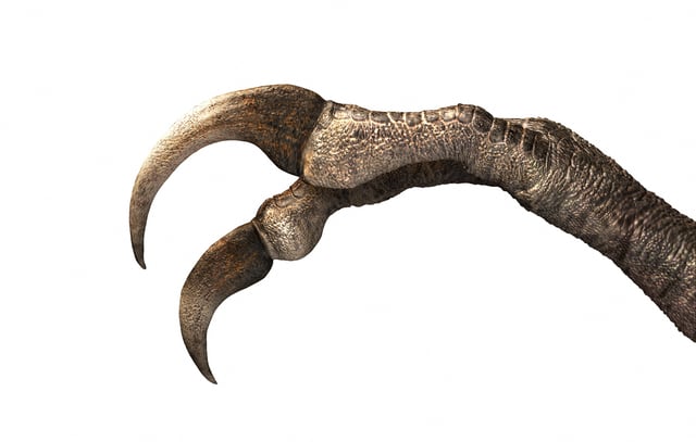 A life reconstruction of the hand of Cretaceous dinosaur Duonychus tsogtbaatari, whose fossils were unearthed in Mongolia, is seen in this illustration obtained by Reuters on March 25, 2025.    Masato Hattori/Handout via REUTERS