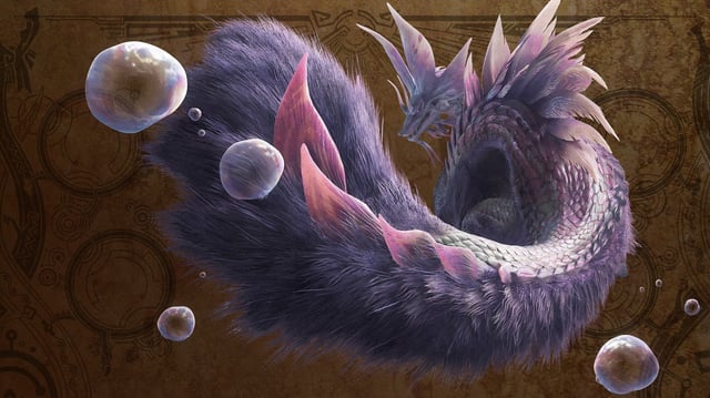 Key artwork for the Mizutsune in Monster Hunter Wilds.