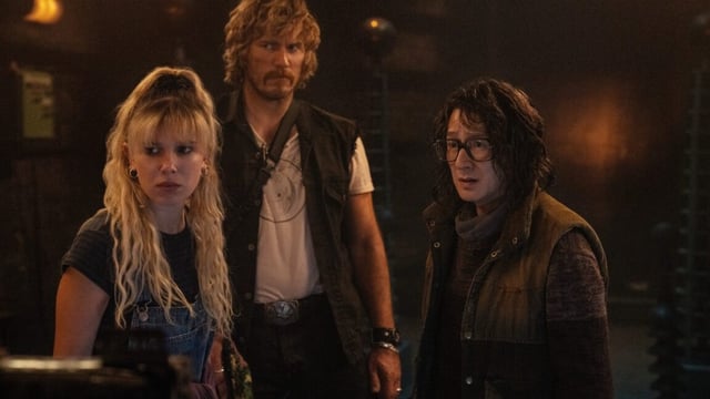 Milly Bobby Brown, Chris Pratt, and Ke Huy Quan play Michelle, Keats, and Dr. Amherst, respectively.