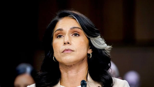 Tulsi Gabbard, director of National Intelligence, during a Senate Intelligence Committee hearing in Washington, DC, US, on Tuesday, March 25, 2025. 