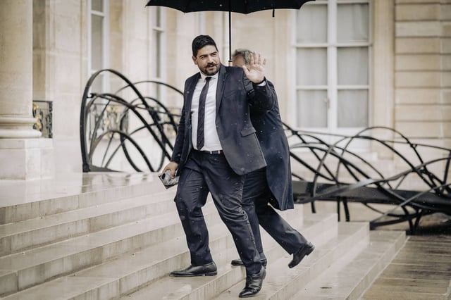 Le 23 septembre 2024 sur leperron de l'ELysée, l'alors ministre de la Fonction publique, de la Simplification et de la Transformation de l’action publique, Guillaume Kasbarian.