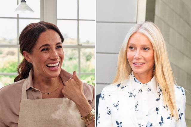 Meghan Markle films &#39;With Love, Meghan&#39; for Netflix while Gwyneth Paltrow is seen in Midtown, New York City, on September 11, 2024.
