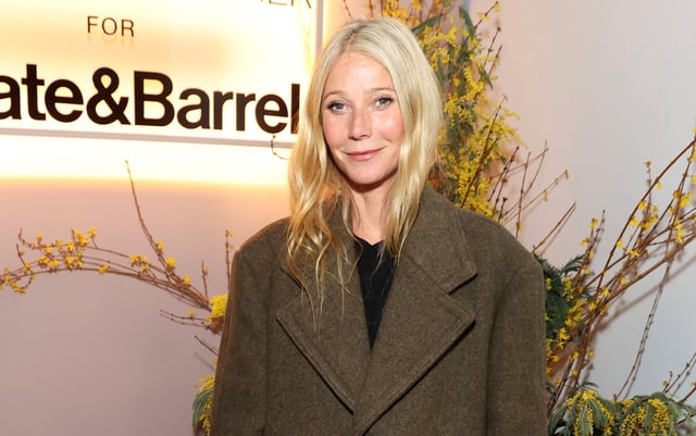Gwyneth Paltrow attends the Crate &amp; Barrel x Brigette Romanek launch event on February 20, 2025 in Los Angeles, California.