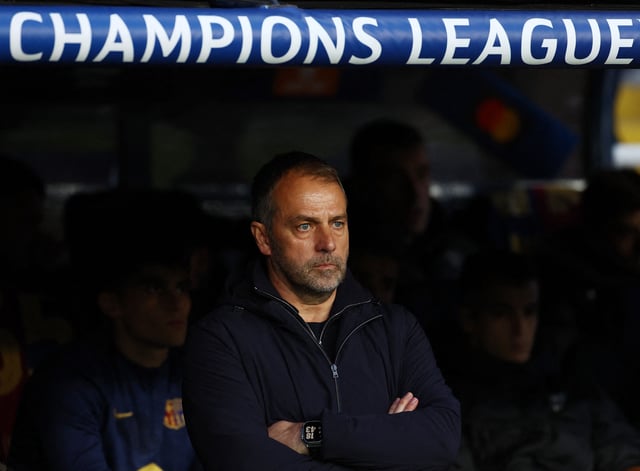 Soccer Football - Champions League - Round of 16 - Second Leg - FC Barcelona v Benfica - Estadi Olimpic Lluis Companys, Barcelona, Spain - March 11, 2025 FC Barcelona coach Hansi Flick during the match REUTERS/Albert Gea/File Photo