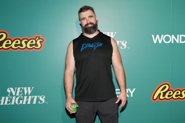 Jason Kelce attends Wondery x The New Heights House Party Hosted by Jason Kelce on February 05, 2025 in New Orleans, Louisiana.