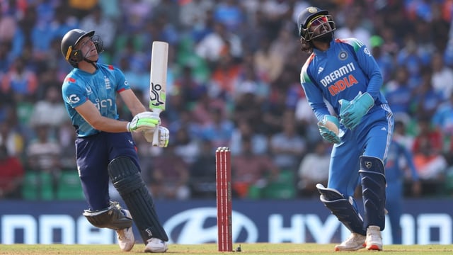 Buttler, the former England captain, in action for England during his side’s recent ODI series in India