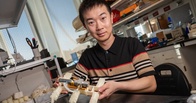Yichen Zhai and his six-legged creation