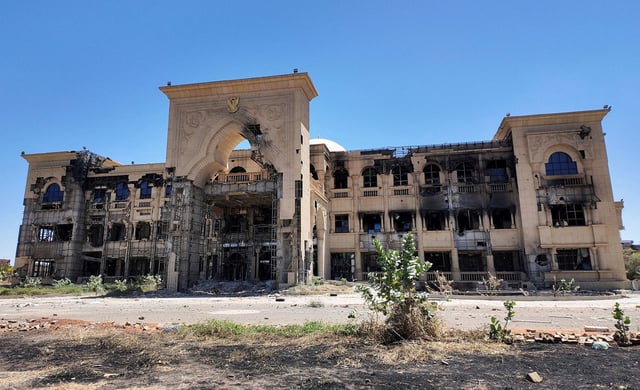 A view shows the presidential palace, after the Sudanese army said it had taken control of the building, in the capital Khartoum, Sudan on March 24, 2025.
