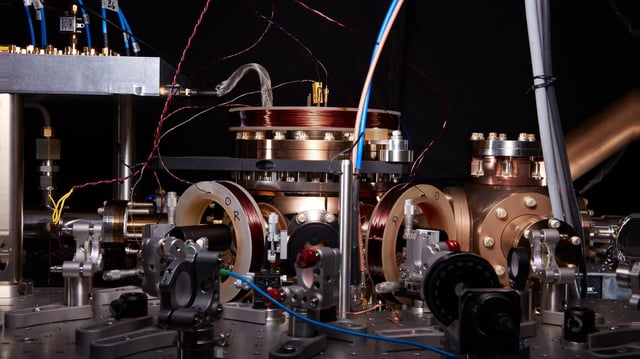 Image showing Quantinuum's quantum computing setup.