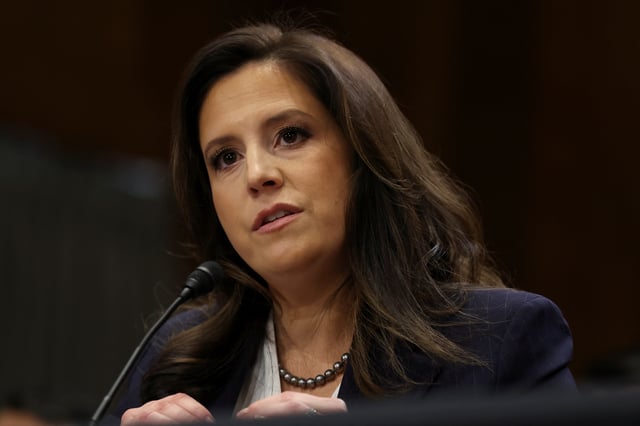 U.S. Rep. Elise Stefanik (R-NY), U.S. President Donald Trump’s nominee to be U.S. ambassador to the United Nations, testifies before a Senate Foreign Relations Committee confirmation hearing on Capitol Hill in Washington, U.S., January  21, 2025. REUTERS/Evelyn Hockstein