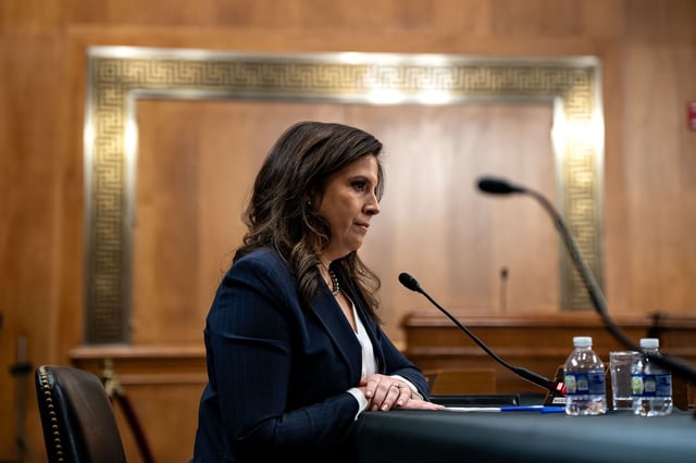 Rep. Elise Stefanik testifies before the Senate Foreign Relations Committee on her nomination to be Ambassador to the United Nations on Capitol Hill on January 21 in Washington, DC.