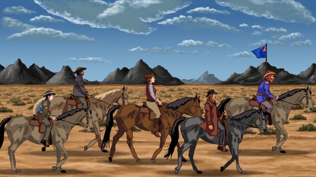 A motley crew riding out in point-and-click adventure Rosewater