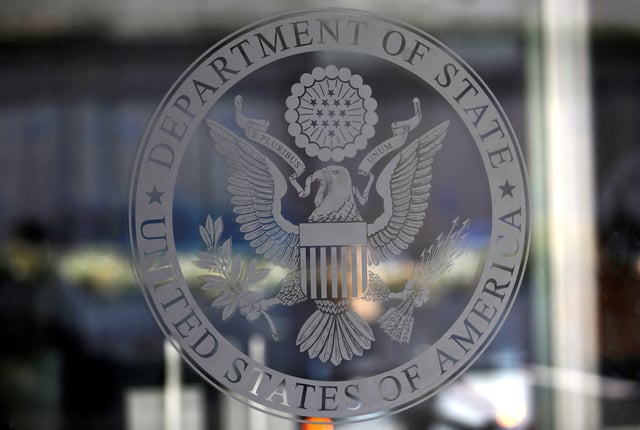 The seal of the United States Department of State is seen in Washington, U.S., January 26, 2017.