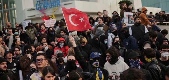 Demonstrationszug in Istanbul