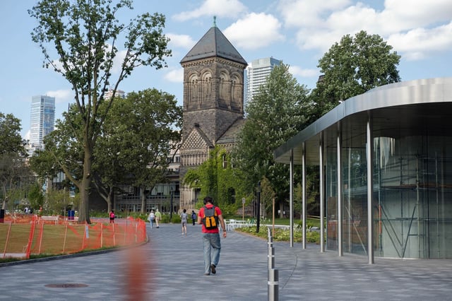 Student at the University of Toronto campus, Toronto, Canada, on Friday, August 9, 2024. New Immigration laws drastically reduce foreign students in Canada. Photographer: Angela Lewis/Bloomberg via Getty Images