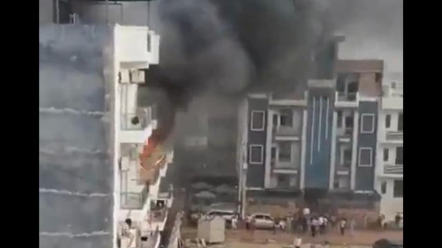 Visuals from the site of the fire in Greater Noida. (Sourced photo)