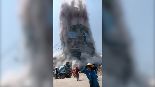 Un immeuble en construction de 30 étages s'est effondré à Bangkok.