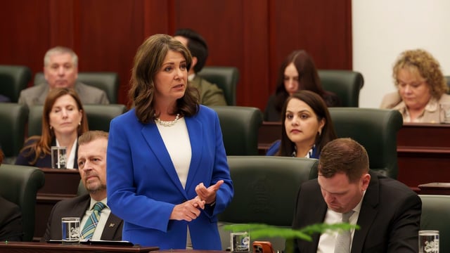 Alberta Premier Danielle Smith in the Legislature.