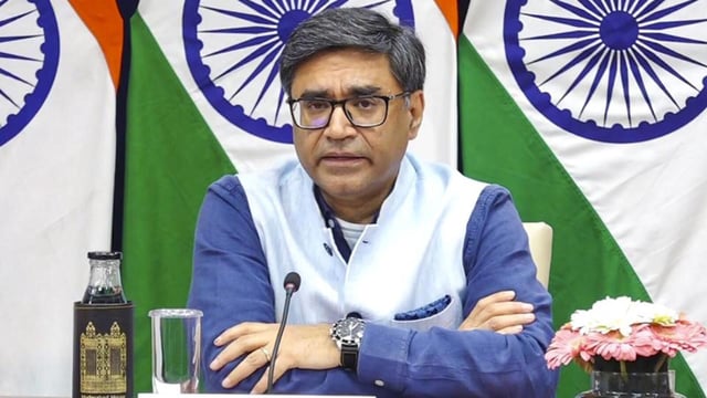 Foreign secretary Vikram Misri addresses the media in New Delhi (PTI)