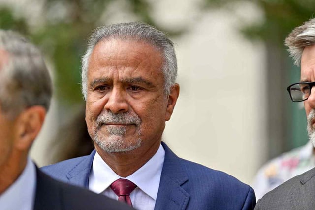 Former Anaheim Mayor Harry Sidhu leaves federal court after pleading guilty on Sept. 15, 2023. (Photo by Jeff Gritchen, Orange County Register/SCNG)