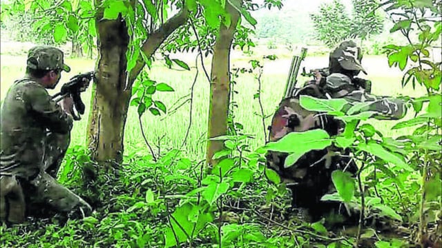 AK 47, INSAS (Indian Small Arms System) and other arms were recovered from the spot even as the identity of those killed was to be ascertained (HT Photo/ Representative photo)
